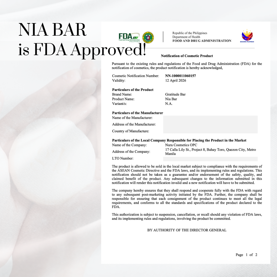 Nia Bar with Niacinmaide + Colloidal Oatmeal + Saccharide Isomerate