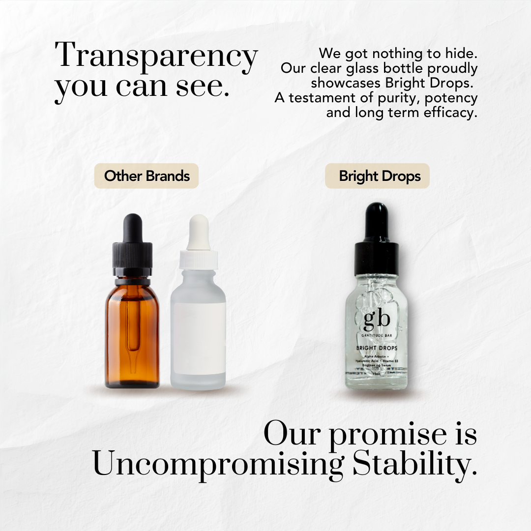 Bright Drops Brightening Serum with Alpha Arbutin + Niacinamide PC + 7 types of Hyaluronic Acid