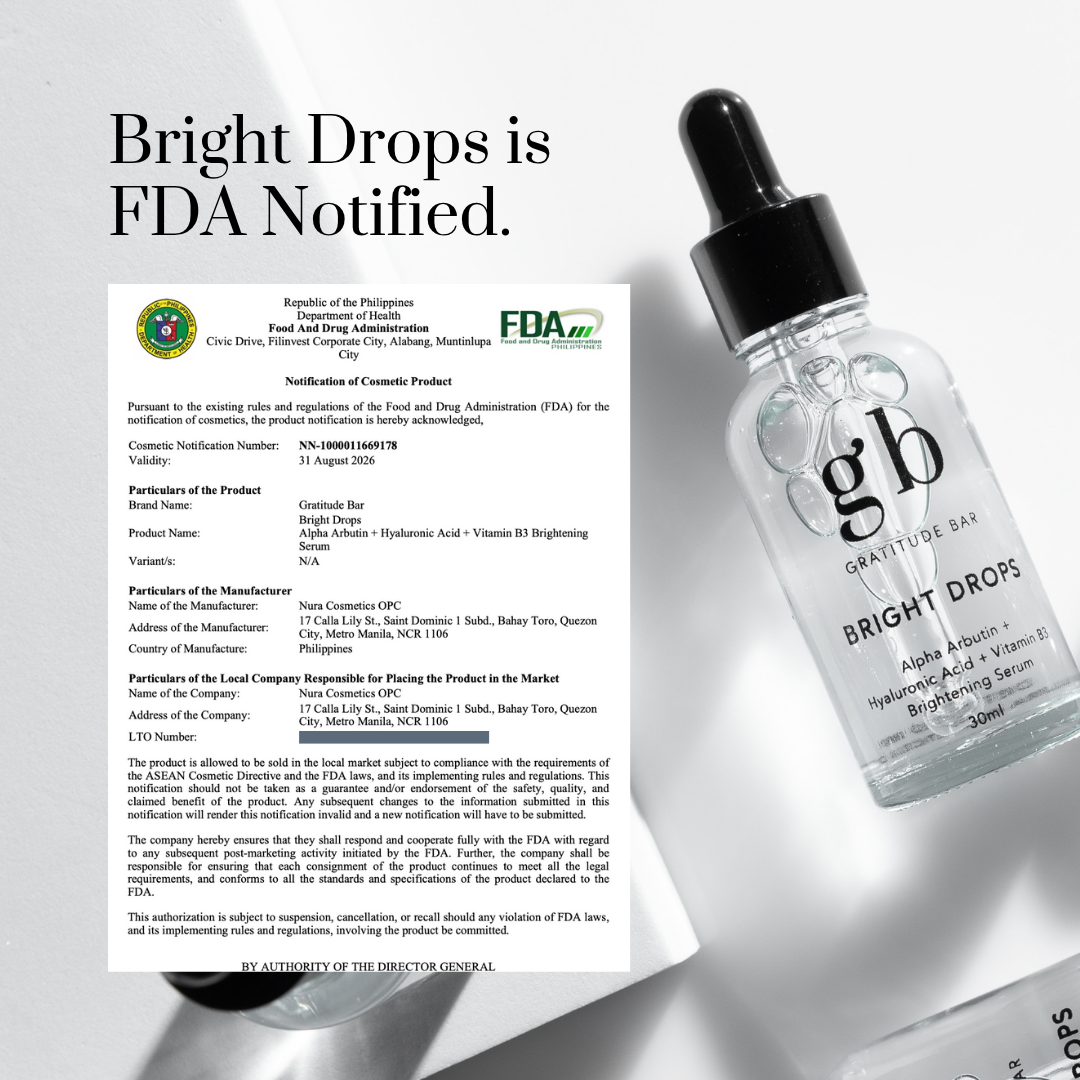 Bright Drops Brightening Serum with Alpha Arbutin + Niacinamide PC + 7 types of Hyaluronic Acid
