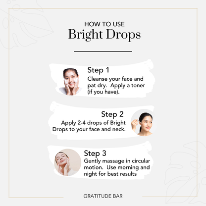 Bright Drops Brightening Serum with Alpha Arbutin + Niacinamide PC + 7 types of Hyaluronic Acid